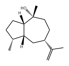 Decahydro-1,4-dimethyl-7-(1-methylvinyl)azulen-4-ol Struktur