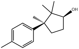 (1S,3S)-2,2,3-Trimethyl-3-(4-methylphenyl)cyclopentanol Struktur