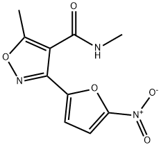 N,5-Dimethyl-3-(5-nitro-2-furyl)-4-isoxazolecarboxamide Struktur