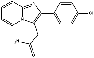 2-[8-(4-chlorophenyl)-1,7-diazabicyclo[4.3.0]nona-2,4,6,8-tetraen-9-yl ]acetamide Struktur