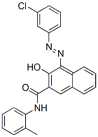 4-[(3-chlorophenyl)azo]-3-hydroxy-N-(2-methylphenyl)naphthalene-2-carboxamide Struktur