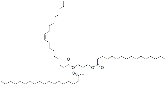 1-O-Palmitoyl-2-O-stearoyl-3-O-oleoylglycerol Struktur