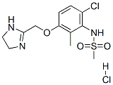 N-[6-chloro-3-(4,5-dihydro-1H-imidazol-2-ylmethoxy)-2-methyl-phenyl]methanesulfonamide hydrochloride Struktur