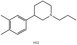 3-(3,4-DIMETHYLPHENYL)-1-PROPYL-PIPERIDINE HYDROCHLORIDE Struktur