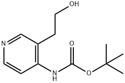 2-[4-(Boc-aMino)-3-pyridyl]ethanol Struktur