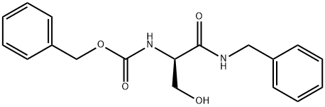 N-[(1R)-1-(Hydroxymethyl)-2-oxo-2-[(phenylmethyl)amino]ethyl]carbamic acid benzyl ester Struktur