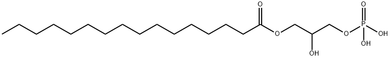 2-hydroxy-3-(phosphonooxy)propyl palmitate Struktur