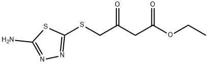 ethyl 4-[(5-amino-1,3,4-thiadiazol-2-yl)thio]-3-oxobutanoate Struktur