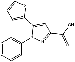 5-(2-THIENYL)-1-PHENYL-1H-PYRAZOLE-3-CARBOXYLIC ACID Struktur