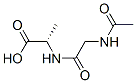 Alanine,  N-acetylglycyl-,  free  radical  from  (9CI) Struktur