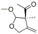 Ethanone, 1-[(3S)-tetrahydro-2-methoxy-3-methyl-4-methylene-3-furanyl]- Struktur