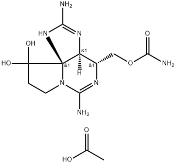 Saxitoxin diacetate salt Struktur