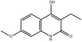 3-Ethyl-4-hydroxy-7-methoxyquinolin-2(1H)-one Struktur