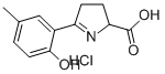 3,4-DIHYDRO-5-(2-HYDROXY-5-METHYLPHENYL)-2H-PYRROLE-2-CARBOXYLIC ACID, HYDROCHLORIDE SALT (RACEMIC) Struktur