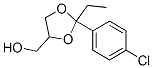 [2-(4-chlorophenyl)-2-ethyl-1,3-dioxolan-4-yl]methanol Struktur