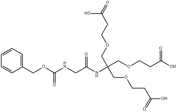 3-[2-(2-{[(benzyloxy)carbonyl]aMino}acetaMido)-3-(2-carboxyethoxy)-2-[(2-carboxyethoxy)Methyl]propoxy]propanoic acid Struktur