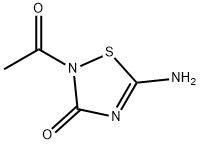 1,2,4-Thiadiazol-3(2H)-one, 2-acetyl-5-amino- (9CI) Struktur