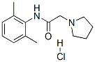 N-(2,6-dimethylphenyl)pyrrolidine-1-acetamide monohydrochloride Struktur