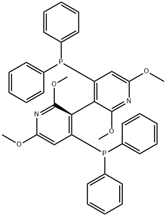 (R)-(+)-2,2',6,6'-TETRAMETHOXY-4,4'-BIS(DIPHENYLPHOSPHINO)-3,3'-BIPYRIDINE Struktur