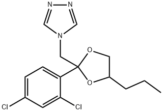 4-[[2-(2,4-Dichlorophenyl)-4-propyl-1,3-dioxolan-2-yl]Methyl]-4H-1,2,4-triazole Struktur