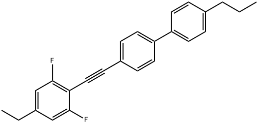 4-((4-Ethyl-2,6-difluorphenyl)-ethinyl)-4′-propylbiphenyl Struktur