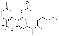 8-(1,2-Dimethylheptyl)-1,3,4,5-tetrahydro-2,5,5-trimethyl-2H-[1]benzopyrano[4,3-c]pyridin-10-ol acetate Struktur