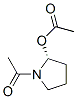 2-Pyrrolidinol, 1-acetyl-, acetate (ester), (2R)- (9CI) Struktur