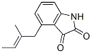 1H-Indole-2,3-dione, 4-(2-methyl-2-butenyl)- (9CI) Struktur