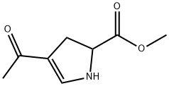 1H-Pyrrole-2-carboxylic acid, 4-acetyl-2,3-dihydro-, methyl ester (9CI) Struktur