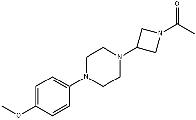 N-Acetyl-3-(4-(p-methoxyphenyl)piperazinyl)azetidine Struktur