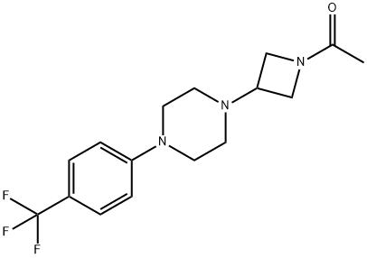 1-{3-[4-(3-TRIFLUOROMETHYL-PHENYL)-PIPERAZIN-1-YL]-AZETIDIN-1-YL}-ETHANONE Struktur