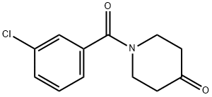 1-(3-chlorobenzoyl)piperidin-4-one Struktur