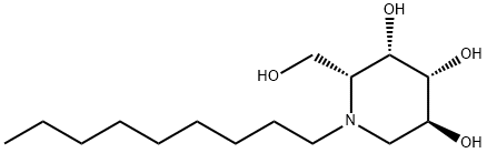 N-(n-Nonyl)deoxygalactonojirimycin Struktur