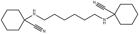 1-({6-[(1-CYANOCYCLOHEXYL)AMINO]-HEXYL}AMINO)CYCLOHEXANECARBONITRILE Struktur