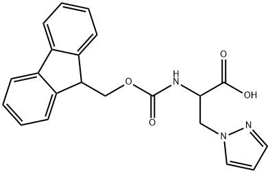 DL-N-FMOC-3-PYRAZOL-1-YL-ALANINE Struktur