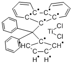 DIPHENYLMETHYLIDENE(CYCLOPENTADIENYL)(9-FLUORENYL)TITANIUM DICHLORIDE Struktur