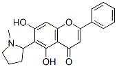 5,7-Dihydroxy-6-(1-methyl-2-pyrrolidinyl)flavone Struktur