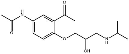 (±)-N-[3-acetyl-4-[2-hydroxy-3-[(1-methylethyl)amino]propoxy]phenyl]acetamide