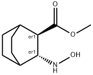 Bicyclo[2.2.2]octane-2-carboxylic acid, 3-(hydroxyamino)-, methyl ester, Struktur