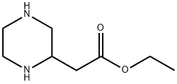 2-Piperazineacetic acid ethyl ester Struktur