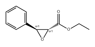 Oxiranecarboxylic acid, 3-phenyl-, ethyl ester, trans- Struktur