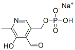 sodium 4-formyl-5-hydroxy-6-methyl-3-pyridylmethyl hydrogen phosphate Struktur