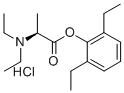 L-N,N-Diethylalanine 2,6-diethylphenyl ester hydrochloride Struktur