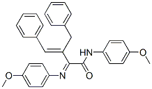 3-Benzyl-2-[(p-methoxyphenyl)imino]-4-phenyl-N-(4-methoxyphenyl)-3-butenamide Struktur