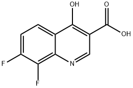 7,8-Difluoro-4-hydroxyquinoline-3-carboxylic acid Struktur