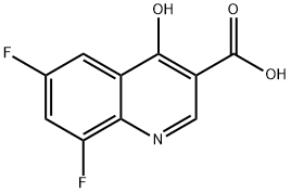 6,8-Difluoro-4-hydroxyquinoline-3-carboxylic acid Struktur