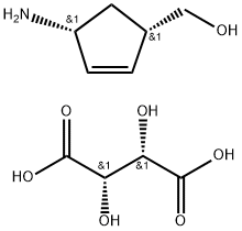 (1S-cis)-4-Amino-2-cyclopentene-1-methanol D-hydrogen tatrate Structure