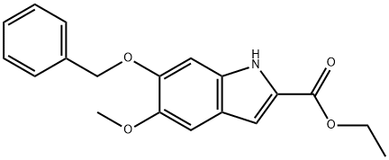 6-Benzyloxy-5-methoxy-1H-indole-2-carboxylic acid ethyl ester Struktur