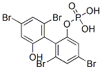 4,4',6,6'-tetrabromo-2'-hydroxy[1,1'-biphenyl]-2-yl dihydrogen phosphate Struktur