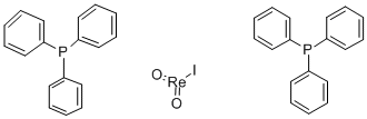 IODODIOXOBIS(TRIPHENYLPHOSPHINE)RHENIUM(V) Struktur